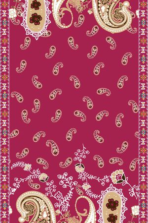 传统民族风长围巾印花华亿平台图片