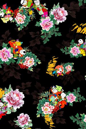 花卉印花华亿平台图片