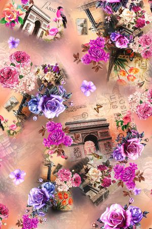 欧美复古装饰画印花华亿平台图片