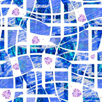 673079-几何芭蕉叶色块蓝