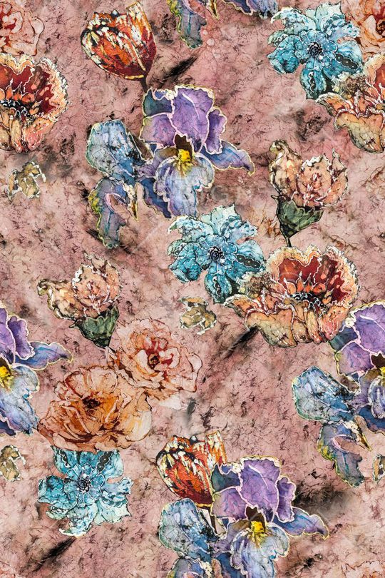 花卉印花华亿平台图片