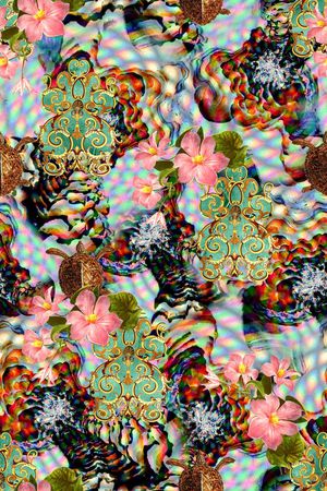 抽象印花华亿平台图片