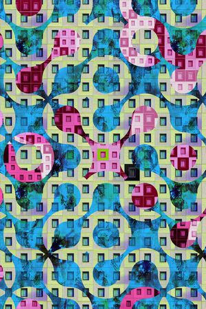 小方块印花华亿平台图片