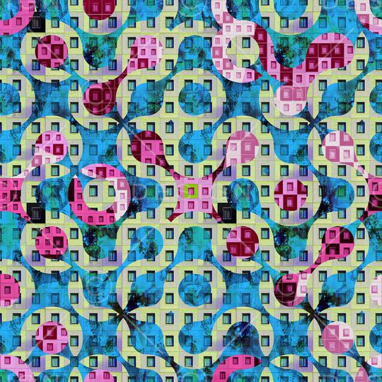 小方块印花华亿平台图片