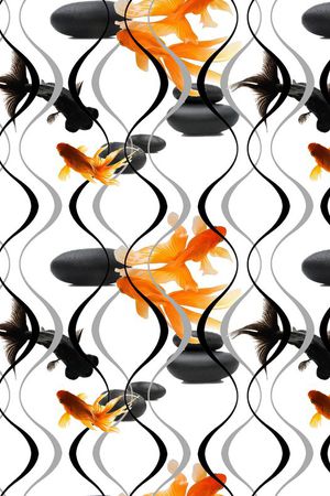 波浪条纹印花华亿平台图片