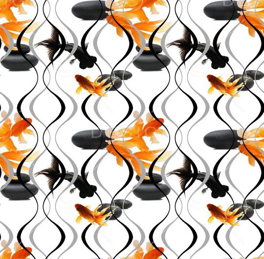 波浪条纹印花华亿平台图片