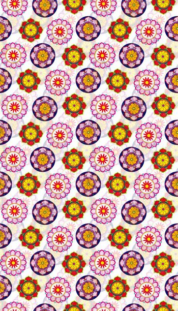 673334-手绘彩色圆形花纹