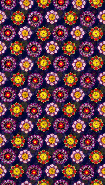 673335-手绘彩色圆形花纹--2