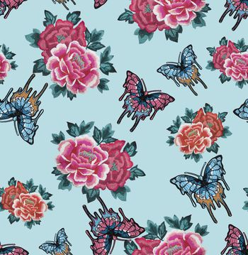 673351-D&G刺绣蝴蝶-B