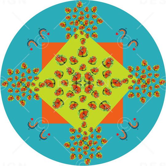 儿童卡通地毯印花华亿平台图片