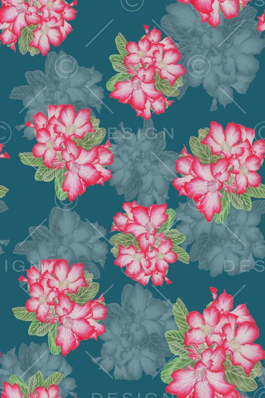 水彩、浪漫、花卉、女装印花华亿平台图片