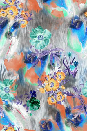 花卉印花华亿平台图片