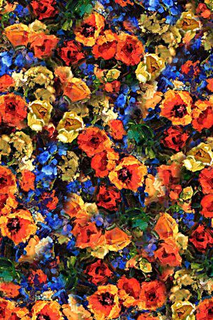 时尚抽象手绘大笔油画数码印花印花华亿平台图片