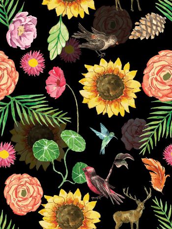 植物印花华亿平台图片