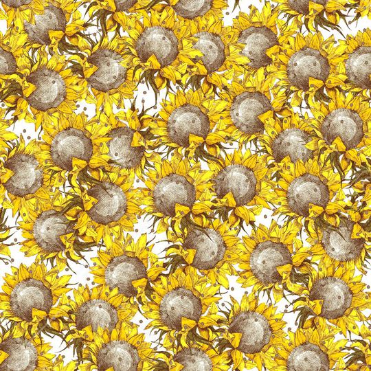 向日葵印花华亿平台图片