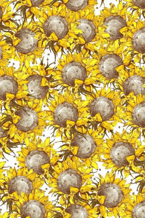 向日葵印花华亿平台图片