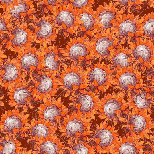 向日葵印花华亿平台图片