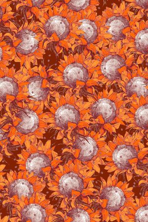 向日葵印花华亿平台图片