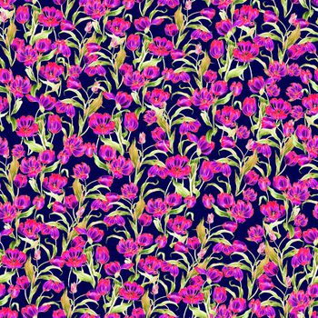 673608-密集花卉蓝