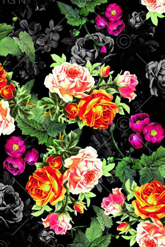 花卉印花华亿平台图片