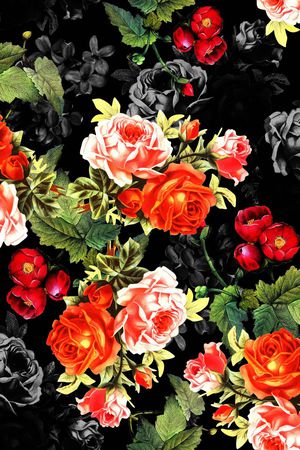 花卉印花华亿平台图片