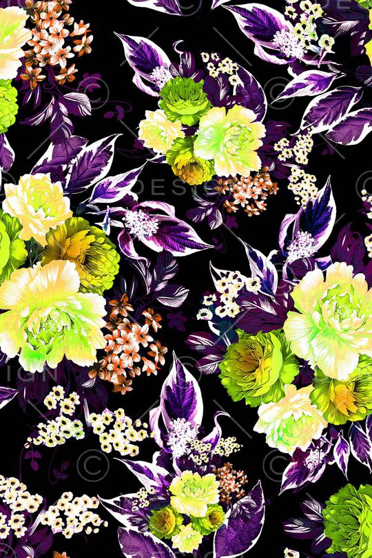 花卉印花华亿平台图片