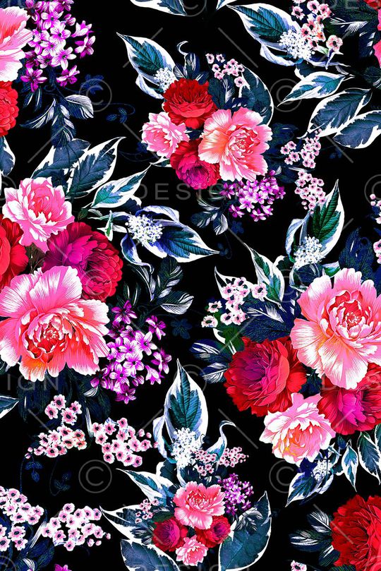 花卉印花华亿平台图片