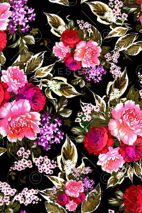 花卉印花华亿平台图片