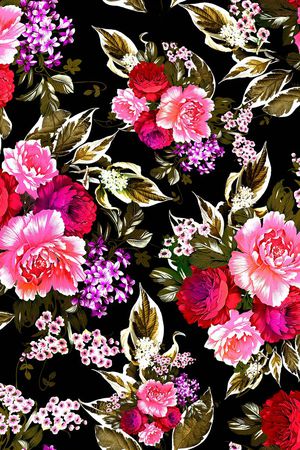 花卉印花华亿平台图片