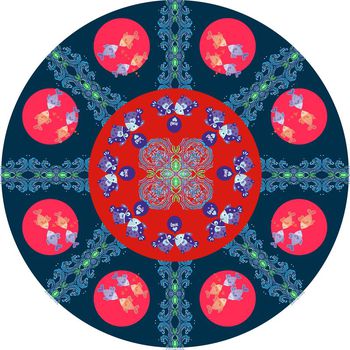 673950-10287 儿童卡通地毯（圆）-2