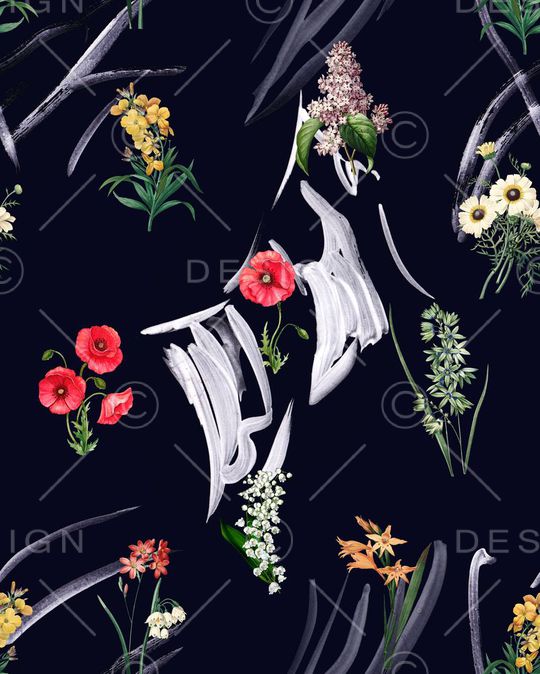 黑底印花华亿平台图片