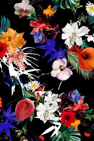 黑底印花华亿平台图片