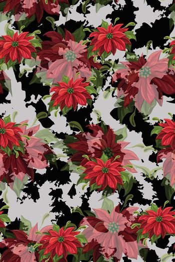 674045-抽象花卉复古搭配