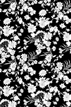 电脑手绘花卉印花华亿平台图片