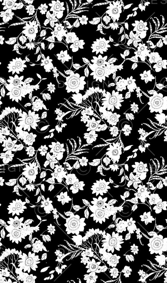 电脑手绘花卉印花华亿平台图片