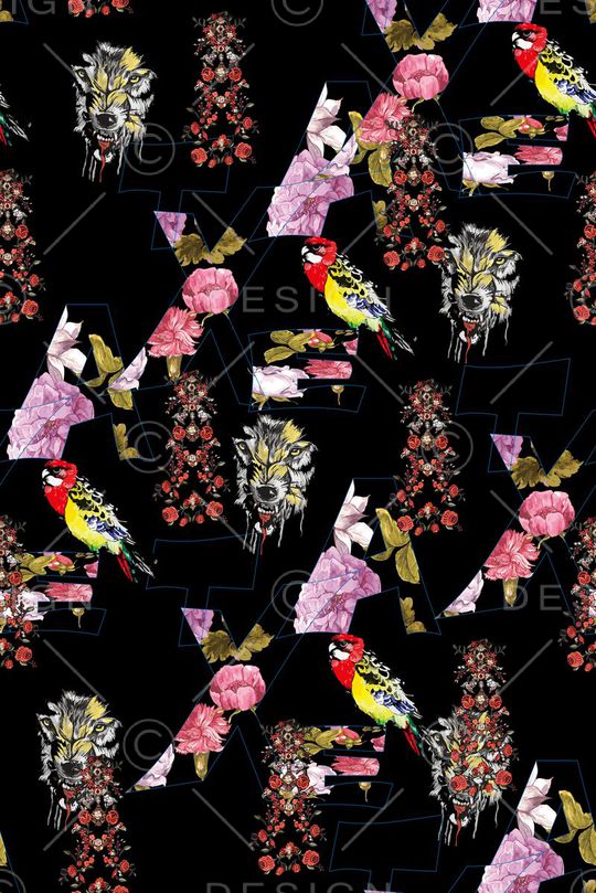 复古印花华亿平台图片