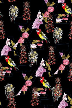 复古印花华亿平台图片