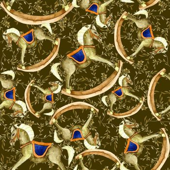 674145-摇摇木马蔓藤土