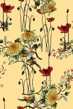 手绘印花华亿平台图片