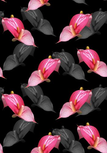 甜美花卉印花华亿平台图片