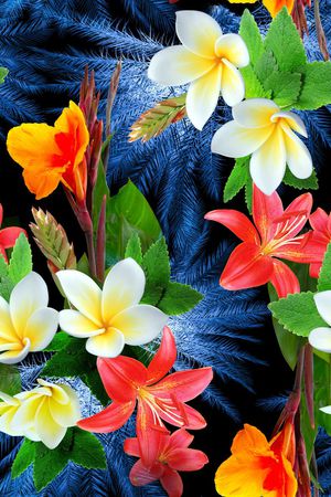 棕榈叶印花华亿平台图片