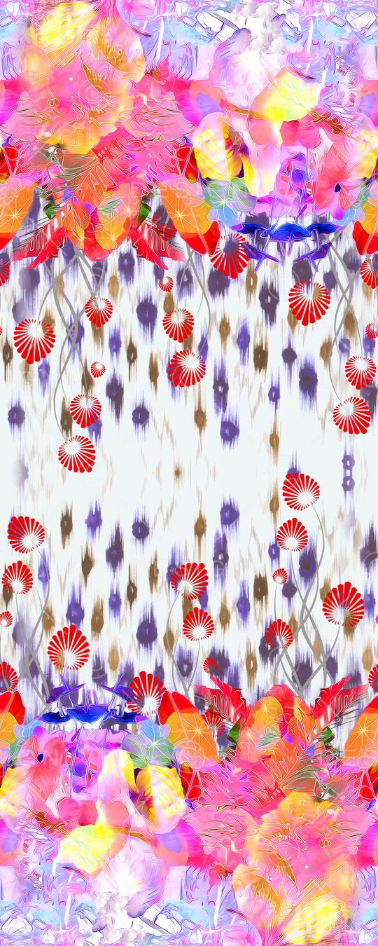 花卉印花华亿平台图片