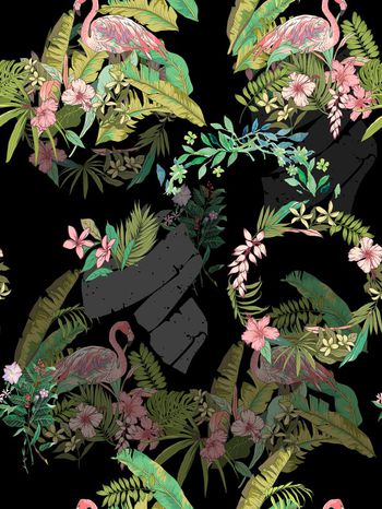 复古印花华亿平台图片