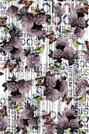 花卉印花华亿平台图片