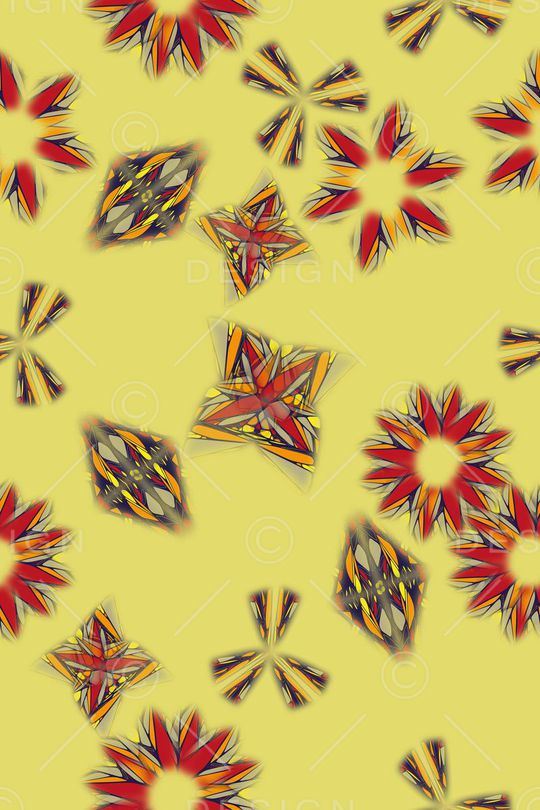 抽象花卉印花华亿平台图片