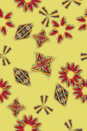 抽象花卉印花华亿平台图片