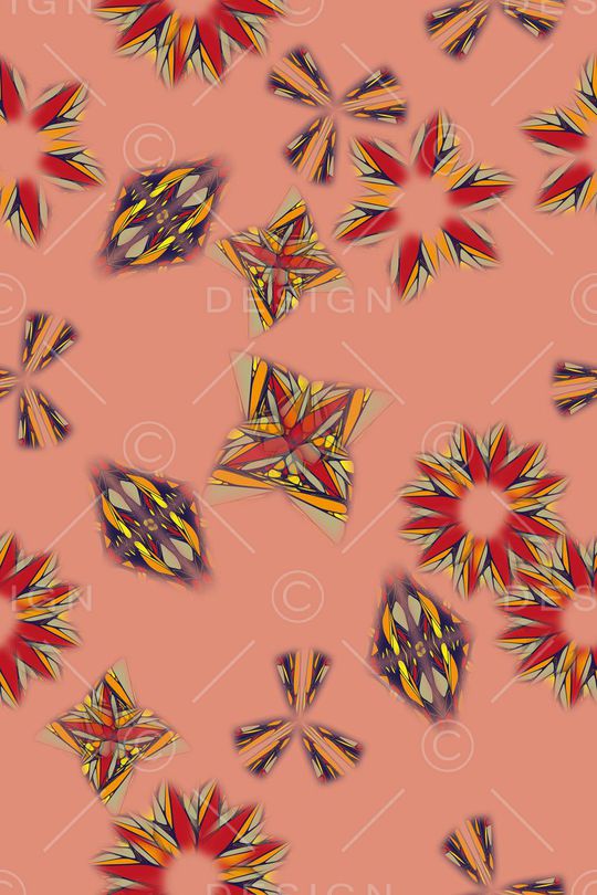 抽象花卉印花华亿平台图片