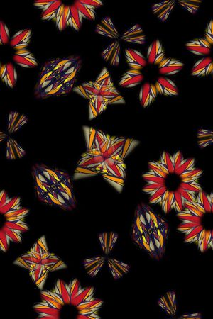 抽象花卉印花华亿平台图片