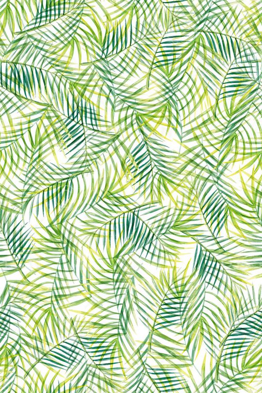 手绘植物叶子印花华亿平台图片