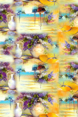 流行时尚花卉油田印花华亿平台图片